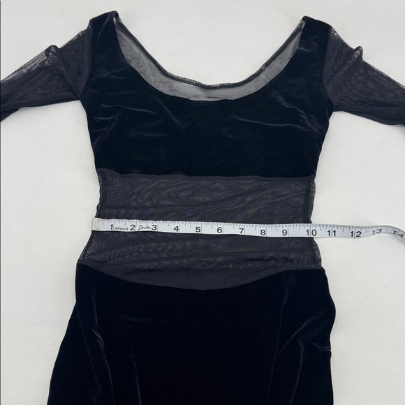 Vintage Y2K Elisabetta Rogiani Whimsigoth Velvet Mesh Peekaboo Illusion Dress - Picture 12 of 16